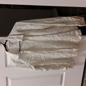 White Long sleeve button down